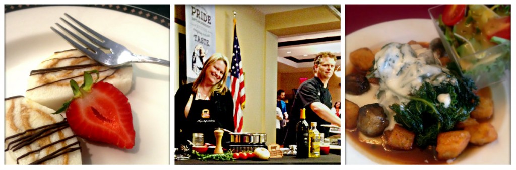 Potato Candy, Heather Sell & Chef Michael cooking it up, Kale & Mushroom Poutine